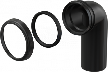 Стоковое колено Alcadrain 90 90, черный (M908)