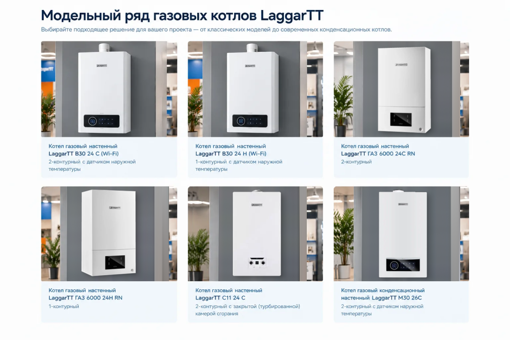 Модельный ряд газовых котлов LaggarTT