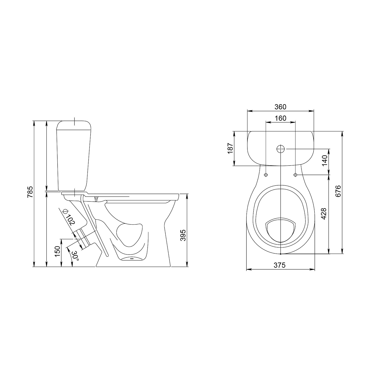 Унитаз-компакт Виктория арм+сид. Santeri