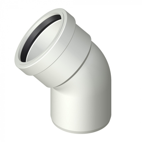 отвод 45 белый