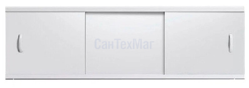 Экран под ванну 1700 мм, ODA из ПВХ-панелей, на алюминиевом каркасе, белый, Лидер