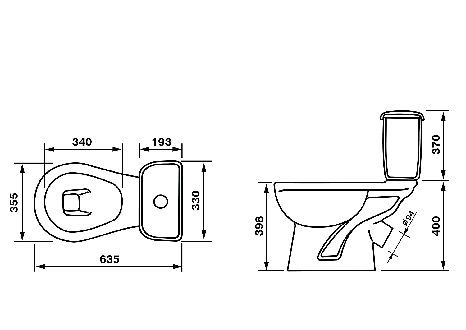 Унитаз-компакт ОК Дора синий У Комбо