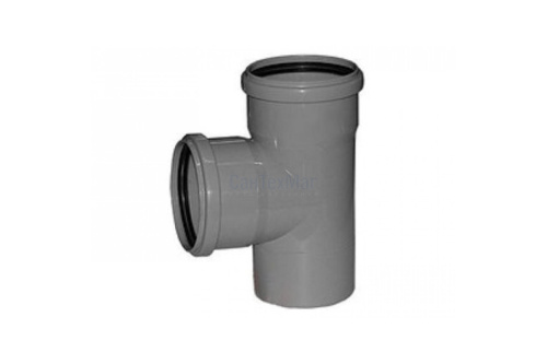 тройник прямый серый